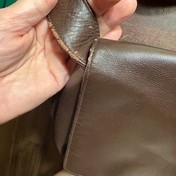 PALOMA PICASSO Vintage Luxury Designer Brown Leather Shoulder Bag Made In Italy - Picture 15 of 16